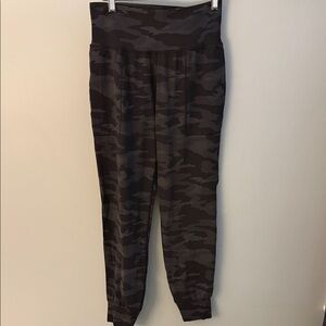Athleta Black Camo Track Pants